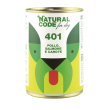 natural code cane 401 pollo salmone carote 400gr (lattina)