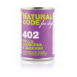 natural code dog 402 pollo couscous e zucchini 400gr monoproteico 160...
