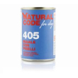 natural code dog 405 maiale con piselli  400gr monoproteico 1604 pate...