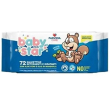 baby star salviettine detergenti e idratanti bebè pop up (72 pezzi)