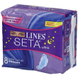 lines seta® ultra notte con ali 8 pz assorbenti