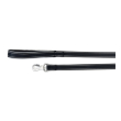 guinzaglio reflex nero - nylon con maniglia in neoprene, cuciture riflettenti e moschettone di sicur