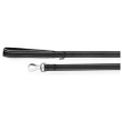 guinzaglio nero 2,5x120cm con maniglia in neoprene e cuciture reflex - per passeggiate sicure e conf
