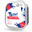 q.diet only fresh vitello - alimento dietetico monoproteico senza cereali per cani e gatti 150 gr