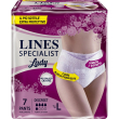 lines specialist lady - 7 mutandine assorbenti per incontinenza taglia l