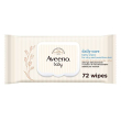 aveeno baby daily care salviettine umidificate, per pelli secche, 72 pezzi | per neonati e bambini,