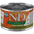 n&d pumpkin adult mini anatra e zucca - alimento completo per cani adulti 140 gr