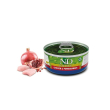 n&d prime pollo e melograno - alimento umido completo per gatti 70 gr