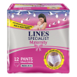 lines specialist maternity mutandina assorbente taglia m, 12 mutandine