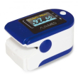 saturimetro portatile blu con indice perfusionale