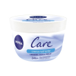 nivea care crema nutriente 300 ml, crema idratante corpo, viso e mani per un nutrimento profondo 24h
