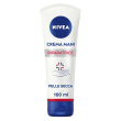 nivea crema mani riparatrice 3in1 100 ml, crema mani secche e screpolate con dexpanthenolo idratante