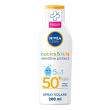 nivea sun latte solare kids sensitive protect fp50+ 200 ml, crema sola
