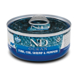 farmina n&d ocean gatto kitten tonno merluzzo gamberetti zucca 70gr (lattina)