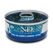 farmina n&d ocean gatto adult tonno merluzzo gamberetti zucca 70gr (lattina)