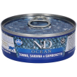 farmina n&d cat ocean sea bass & sardine shrimp 80 g mangime