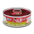 n&d cat quinoa skin & coat duck & coconut 80 g
