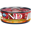 n&d quinoa skin & coat aringa e cocco - alimento completo per gatti adulti con intolleranze 80 gr