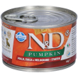 n&d dog chicken & pumpkin pomegranate starter puppy mini 140 g mangi