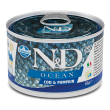 farmina n&d ocean cane mini adult merluzzo zucca 140gr (lattina)