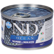farmina n&d dog ocean sea salmone & merluzzo adult mini 140 g mangime