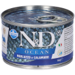 farmina n&d dog ocean sea merluzzo & calamaro 140 g mangime