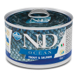 farmina n&d ocean cane mini adult trota salmone 140gr (lattina)