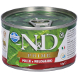 n&d prime pollo e melograno cibo umido 140 g mangime