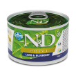 n&d prime agnello e mirtilli - alimento completo per cani adulti mini 140 gr