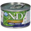 n&d prime agnello & mirtillo adult mini 140 g mangime