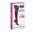 sauber linea benessere - collant supercoprente 40 den (8-12 mmhg) colore pois bianco su nero taglia