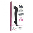sauber collant supercoprente maglia liscia 40den 8-12mmhg tg.iii pois piccolo bianco nero