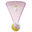 giostrina next2moon rosa chicco, proiettore rilassante con timer, musica classica e baldacchino rimo