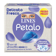 lines petalo blu assorbente con ali, 12 pezzi
