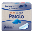 lines petalo blu assorbente notte, 9 pezzi