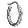 bjt992 orecchini crystal hoop stainless steel