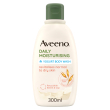 aveeno daily moisturising bagno doccia allo yogurt con miele e albicocca, 300ml - idratazione e prof