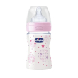 chicco biberon benessere con tettarella in silicone girl 150 ml neonati