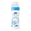 chicco biberon benessere con tettarella in silicone boy 250 ml + 2m