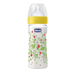 chicco biberon benessere con tettarella in silicone unisex 250 ml + 2m