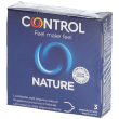 control nature preservativi in lattice naturale, 3 pezzi, protezione naturale, comfort anatomico.