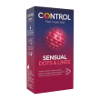 control - sensual dots&lines profilattici stimolanti confezione 6 pezzi