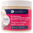 alkemilla eco bio cosmetic maschera capelli ristrutturante panna e fragola - 200 ml