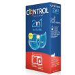 control 2 in 1 nature lube gel + profilattici 3 kit