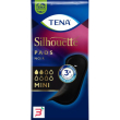 assorbente nero incontinenza leggera tena silhouette noir mini 18 pezzi