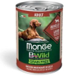 monge dog grain free um agnello con zucca e zucchine 400gr bwild