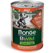 monge dog grain free um tacchino con zucca e zucchine 400gr bwild