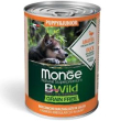monge dog grain free um junior anatra con zucca e zucchine 400gr bwild