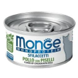 monge cat monoproteico pollo con piselli 80gr sfilaccetti