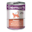 gemon adult bocconcini salmone/gamberetti - cibo umido per gatti 1 lattina 415 gr